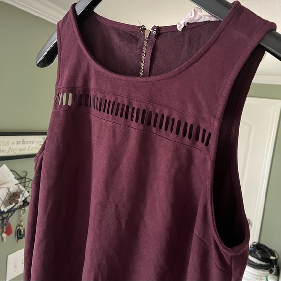 Womens large dress deep plum suede material - Picture 2 of 9